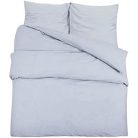 Bettwäsche-Set Grau 140x200 cm Leichte Mikrofaser Vidaxl von VIDAXL