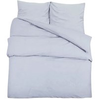 Bettwäsche-Set Grau 155x220 cm Leichte Mikrofaser Vidaxl von VIDAXL