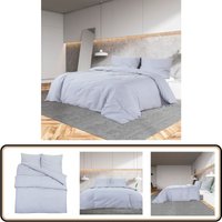 Vidaxl - Bettwäsche-Set Grau 200x200 cm Leichte Mikrofaser - Bettsachen - Bettwäsche - Microfaserbettwäsche - Grau - Dekobettwäsche von VIDAXL