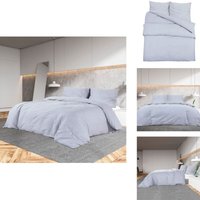 Vidaxl - Bettwäsche-Set Grau 200x200 cm Leichte Mikrofaser - Bettsachen - Bettwäsche - Mikrofaserbettwäsche - Grau - Doppelbett von VIDAXL