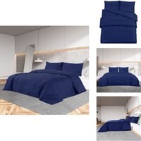 Vidaxl - Bettwäsche-Set Marineblau 140x200 cm Leichte Mikrofaser - Bettenwäsche - Mikrofaser - Bettwäsche Set - Blau - Doppelbett Vidaxl - Bettwäsche-Set Marineblau 140x200 cm Leichte Mikrofaser - Bettenwäsche - Mikrofaser - Bettwäsche Set - Blau - Doppelbett von VIDAXL