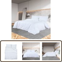 Bettwäsche-Set Weiß 140x200 cm Leichte Mikrofaser - Bettsachen - Bettwäsche - Mikrofaserbettwäsche - Weißer Bezug - Doppelbett Bettwäsche-Set Weiß 140x200 cm Leichte Mikrofaser - Bettsachen - Bettwäsche - Mikrofaserbettwäsche - Weißer Bezug - Doppelbett von VIDAXL