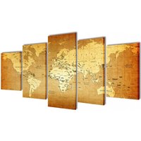 Bilder Dekoration Set Weltkarte 100 x 50 cm vidaXL Bilder Dekoration Set Weltkarte 100 x 50 cm vidaXL von VIDAXL
