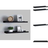 Vidaxl - Bilderleisten 2 Stk. Schwarz 40x9x3 cm mdf - Wandregal - Bilderleiste - Schwarz - mdf - Wohnwanddeko Vidaxl - Bilderleisten 2 Stk. Schwarz 40x9x3 cm mdf - Wandregal - Bilderleiste - Schwarz - mdf - Wohnwanddeko von VIDAXL