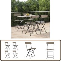 Bistrostühle 4 Stk. Klappbar Grau Poly Rattan und Stahl - Gartensessel - Outdoor Sessel - Balkonmöbel - Terrassenmöbeln - Bistrostühle Bistrostühle 4 Stk. Klappbar Grau Poly Rattan und Stahl - Gartensessel - Outdoor Sessel - Balkonmöbel - Terrassenmöbeln - Bistrostühle von VIDAXL