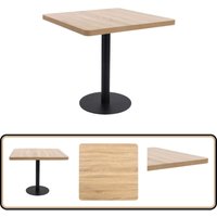 Bistrotisch Hellbraun 80x80 cm mdf - Esstisch - Bistrotisch - Wohnzimmer Dekoration - Holztisch - Metalltisch Bistrotisch Hellbraun 80x80 cm mdf - Esstisch - Bistrotisch - Wohnzimmer Dekoration - Holztisch - Metalltisch von VIDAXL