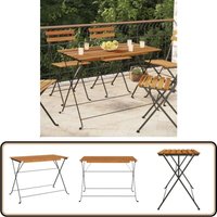 Bistrotisch Klappbar 100x54x71 cm Massivholz Akazie und Stahl - Bistrotisch - Klapptisch - Gartenmöbel - Terrassenmöbel - Holztisch Bistrotisch Klappbar 100x54x71 cm Massivholz Akazie und Stahl - Bistrotisch - Klapptisch - Gartenmöbel - Terrassenmöbel - Holztisch von VIDAXL