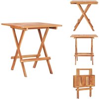 Bistrotisch Klappbar 60x60x65 cm Massivholz Teak - Teakholzmöbel - Gartenmöbel - Esszimmertisch - Klapptisch - Terrassenmöbel Bistrotisch Klappbar 60x60x65 cm Massivholz Teak - Teakholzmöbel - Gartenmöbel - Esszimmertisch - Klapptisch - Terrassenmöbel von VIDAXL