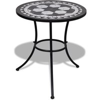 Bistrotisch Schwarz und Weiß 60 cm Mosaik vidaXL109159 von BONNEVIE