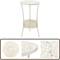 Vidaxl - Bistrotisch Vintage-Stil Rund Metall 40 x 70 cm Weiß - Esstisch - Bistrotisch - Vintage Stil - Metalltisch - Kleiner Tisch Vidaxl - Bistrotisch Vintage-Stil Rund Metall 40 x 70 cm Weiß - Esstisch - Bistrotisch - Vintage Stil - Metalltisch - Kleiner Tisch von VIDAXL