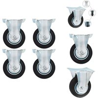 Bockrollen 4 Stk. 100 mm - Bockrolle - Bockrollen - Bockrad - Bockräder von VIDAXL