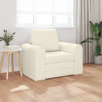 Boden Schlafsofa 2-in-1 Creme 98x71x83 cm Samt vidaXL656111 von VIDAXL