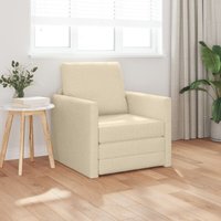Boden-Schlafsofa mit Kissen Creme 74 x 77 x 81 cm Stoff Vidaxl von VIDAXL