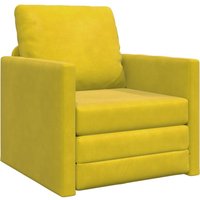Schlafsessel 2-in-1 Dunkelgelb 74x77x81 cm Samt Vidaxl von VIDAXL