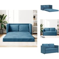 Vidaxl - Bodensofa mit Schlaffunktion Blau 122x204x55 cm Samt - Bodensofa - Schlafcouch - Samtsofa - Gästebett - Zweiersitzsofa Vidaxl - Bodensofa mit Schlaffunktion Blau 122x204x55 cm Samt - Bodensofa - Schlafcouch - Samtsofa - Gästebett - Zweiersitzsofa von VIDAXL
