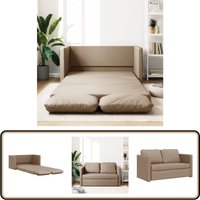 Bodensofa mit Schlaffunktion Cappuccino-Braun Kunstleder - Bodensofa - Couch - Schlafcouch - Gästebett - Kleines Sofa von VIDAXL