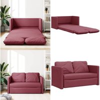 Bodensofa mit Schlaffunktion Weinrot 112x174x55 cm Stoff - Bodensofa - Schlafcouch - Couchbettwäsche - Gästebett - Kleines Sofa - Home & Living von VIDAXL
