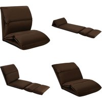 Bodenstuhl Faltbar Braun Mikrofaser - Bodensegel - Gartenmöbel - Loungebett - Mikrofaser Sessel - Relaxsessel - Home & Living von VIDAXL