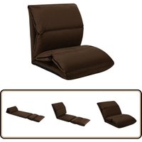 Bodenstuhl Faltbar Braun Mikrofaser - Bodensegel - Gartenmöbel - Loungebett - Mikrofaser Sessel - Relaxsessel von VIDAXL