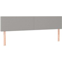 Kopfteile 2 Stk. Hellgrau 80x5x78/88 cm Stoff vidaXL Kopfteile 2 Stk. Hellgrau 80x5x78/88 cm Stoff vidaXL von JINLEFU