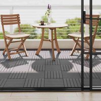 Terrassenfliesen 10 Stk. Grau 30 x 30 cm Massivholz Akazie Vidaxl von VIDAXL