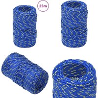 Bootsseil Blau 2 mm 25 m Polypropylen - Bootsseil - Schiffsseil - Polyesterseil - Leinen - Tauwerk - Home & Living von VIDAXL