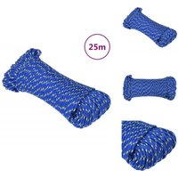Bootsseil Blau 5 mm 25 m Polypropylen - Bootsseil - Schiffsseil - Polyesterseil - Liegeplatzseil - Mastseil Bootsseil Blau 5 mm 25 m Polypropylen - Bootsseil - Schiffsseil - Polyesterseil - Liegeplatzseil - Mastseil von VIDAXL