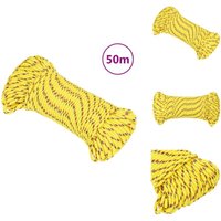 Bootsseil Gelb 4 mm 50 m Polypropylen - Bootsseil - Schiffsseil - Polyesterseil - Marineleinen - Leine Bootsseil Gelb 4 mm 50 m Polypropylen - Bootsseil - Schiffsseil - Polyesterseil - Marineleinen - Leine von VIDAXL
