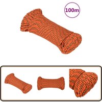 Bootsseil Orange 3 mm 100 m Polypropylen - Bootseil - Schiffsseil - Polyesterseil - Leinen - Tauwerk Bootsseil Orange 3 mm 100 m Polypropylen - Bootseil - Schiffsseil - Polyesterseil - Leinen - Tauwerk von VIDAXL
