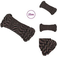 Bootsseil Schwarz 5 mm 25 m Polypropylen - Bootseil - Schiffsseil - Polyesterseil - Leinen - Maritimes Zubehör Bootsseil Schwarz 5 mm 25 m Polypropylen - Bootseil - Schiffsseil - Polyesterseil - Leinen - Maritimes Zubehör von VIDAXL