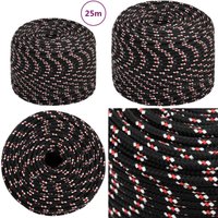 Bootsseil Schwarz 6 mm 25 m Polypropylen - Bootseil - Schiffsseil - Polyesterseil - Marineschnur - Leinen - Home & Living Bootsseil Schwarz 6 mm 25 m Polypropylen - Bootseil - Schiffsseil - Polyesterseil - Marineschnur - Leinen - Home & Living von VIDAXL