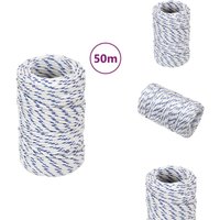 Bootsseil Weiß 2 mm 50 m Polypropylen - Bootsseil - Schiffsseil - Polyesterseil - Leinen - Marineleine Bootsseil Weiß 2 mm 50 m Polypropylen - Bootsseil - Schiffsseil - Polyesterseil - Leinen - Marineleine von VIDAXL