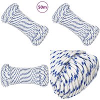 Bootsseil Weiß 3 mm 50 m Polypropylen - Bootsseil - Schiffsseil - Polyesterseil - Leinen - Marineleine - Home & Living von VIDAXL