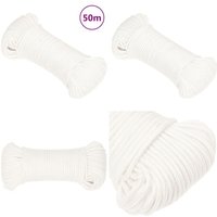 Bootsseil Weiß 3 mm 50 m Polypropylen - Bootsseil - Schiffsseil - Polyesterseil - Leinen - Tauwerk - Home & Living von VIDAXL