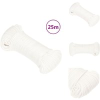 Bootsseil Weiß 4 mm 25 m Polypropylen - Bootsseil - Schiffsseil - Polyesterseil - Leinen - Tauwerk Bootsseil Weiß 4 mm 25 m Polypropylen - Bootsseil - Schiffsseil - Polyesterseil - Leinen - Tauwerk von VIDAXL