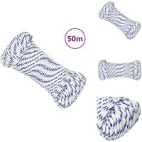 Bootsseil Weiß 4 mm 50 m Polypropylen - Bootsseil - Schiffsseil - Polyesterseil - Leinen - Tauwerk Bootsseil Weiß 4 mm 50 m Polypropylen - Bootsseil - Schiffsseil - Polyesterseil - Leinen - Tauwerk von VIDAXL