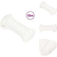 Bootsseil Weiß 5 mm 50 m Polypropylen - Bootsseil - Schiffsseil - Polyesterseil - Leinen - Tauwerk Bootsseil Weiß 5 mm 50 m Polypropylen - Bootsseil - Schiffsseil - Polyesterseil - Leinen - Tauwerk von VIDAXL