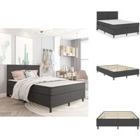 Boxspring-Bettgestell Grau Stoff 140x200 cm - Boxspringbett - Doppelbett - Bettgestell - Bettrahmen - Grau Boxspring-Bettgestell Grau Stoff 140x200 cm - Boxspringbett - Doppelbett - Bettgestell - Bettrahmen - Grau von VIDAXL