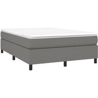 Boxspringbett mit Matratze Dunkelgrau 140x200 cm Stoff Vidaxl von VIDAXL