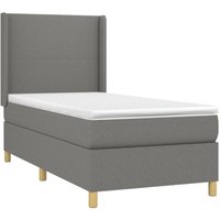 Vidaxl - Boxspringbett mit Matratze Dunkelgrau 90x190 cm Stoff Vidaxl - Boxspringbett mit Matratze Dunkelgrau 90x190 cm Stoff von VIDAXL