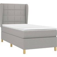 Vidaxl - Boxspringbett mit Matratze Hellgrau 90x190 cm Stoff Vidaxl - Boxspringbett mit Matratze Hellgrau 90x190 cm Stoff von VIDAXL