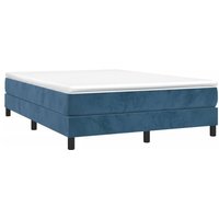 Bonnevie - Boxspringbett,Doppelbett Dunkelblau 140x190 cm Samt vidaXL von BONNEVIE