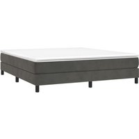 Vidaxl - Boxspringbett,Doppelbett Dunkelgrau 180x200 cm Samt von VIDAXL