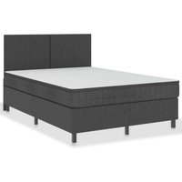 Vidaxl - Boxspringbett Dunkelgrau Stoff 140x200 cm Vidaxl - Boxspringbett Dunkelgrau Stoff 140x200 cm von VIDAXL