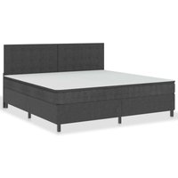 Boxspringbett Dunkelgrau Stoff 200x200 cm Vidaxl von VIDAXL
