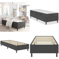 Boxspringbett Dunkelgrau Stoff 80x200 cm - Boxspringbett - Doppelbett - Schlafraum - Bettenrahmen - Matratze - Home & Living von VIDAXL