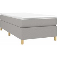 Vidaxl - Boxspringbett,Schlafzimmerbett Hellgrau 100x200 cm Stoff von VIDAXL