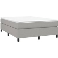 Bonnevie - Boxspringbett,Doppelbett Hellgrau 140x190 cm Stoff vidaXL von BONNEVIE