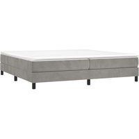 Vidaxl - Boxspringbett,Doppelbett Hellgrau 200x200 cm Samt von VIDAXL