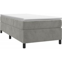 Vidaxl - Bettgestell ohne Matratze Hellgrau 80x200 cm Samt von VIDAXL